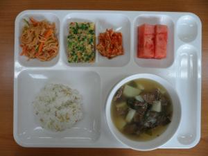 맛과 건강이 함께하는 맞춤형 학교식단 - 쫄면콩나물무침 [저당]