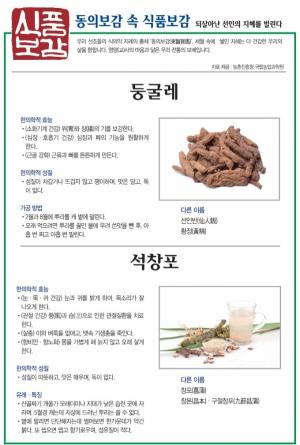 [식품보감] 둥굴레, 석창포