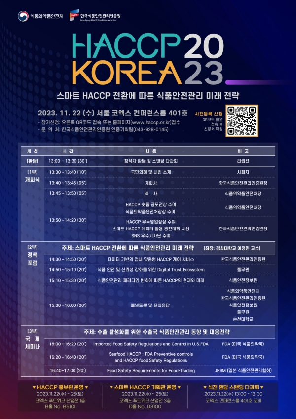 HACCP KOREA 2023 행사 포스터.